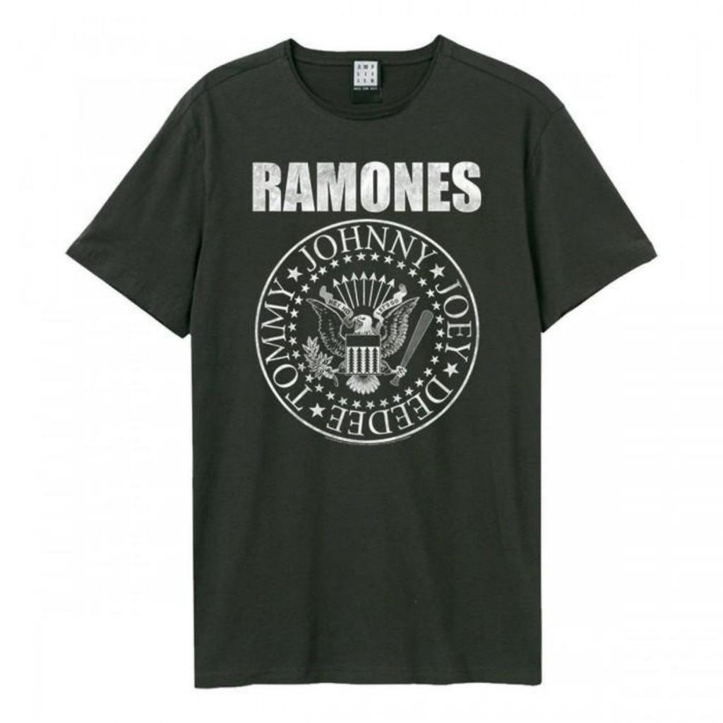 Усиленная Классическая Унисекс Взрослая Футболка Ramones с Печатью Барана