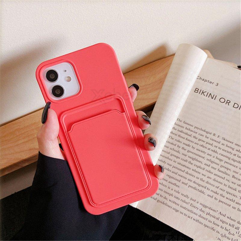 Мягкий силиконовый чехол для телефона для iPhone 13 Pro Max 12 11 слотов для карт, карманный кошелек, задняя крышка для Samsung S21 A32 Xiaomi Poco M3 Pro Redmi 9T