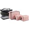 FLORPERRY Makeup Pouch Set of Cosmetic Makeup Cosmetic Makeup Cosmetic Storage Vanity Travel Travel Wash Pink Floral Set, 4, Bag, Bag, Bag, Pouch,