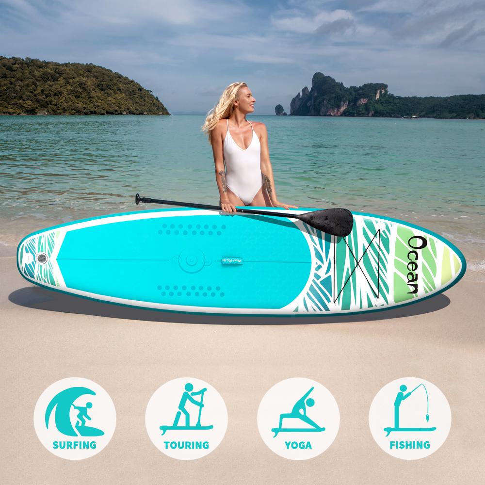 Надувная доска для сапсерфинга FunWater SUPFR03F – 335x83x15 см – стабильная, легкая и полный комплект для начинающих и опытных пользователей