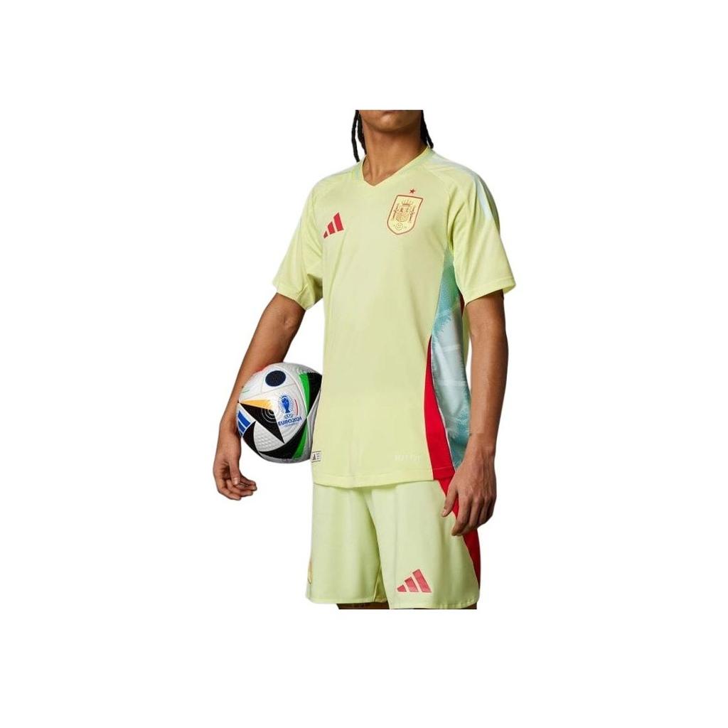 Adidas Испания 2024 Away Authentic Jersey Pulse Yellow/Halo Mint Мужская уличная одежда IS9034
