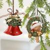 Винтажные смоляные рождественские украшения, подвесные украшения для елки, медведь, колокольчик, чулок, ретро, праздничный домашний декор, Новый год