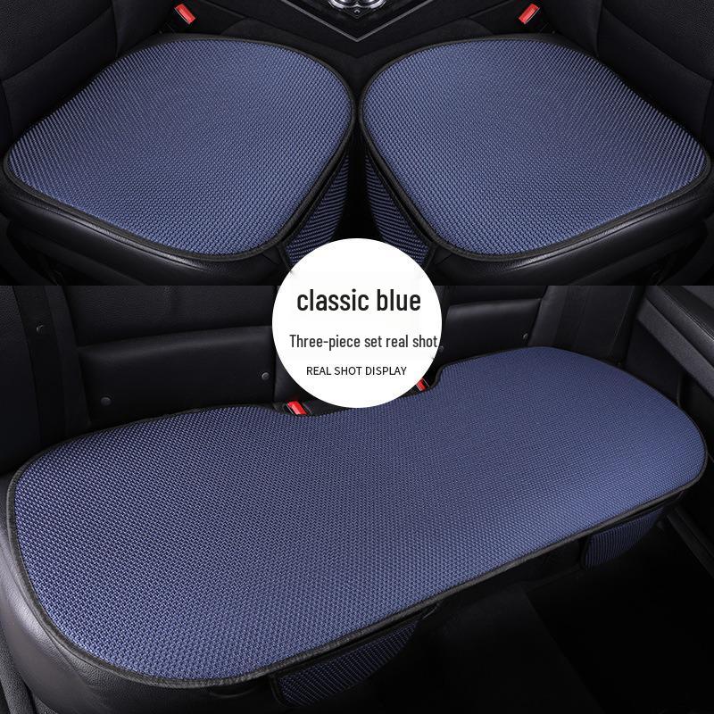 Cross-Border Summer Ice Silk Car Seat Cushion Set - 3-Piece, Cool, No Backrest