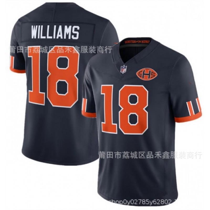 Mens Cotton Football Jersey Team Uniform Custom Number 18 10 15 4 25 34 84 Practice Game