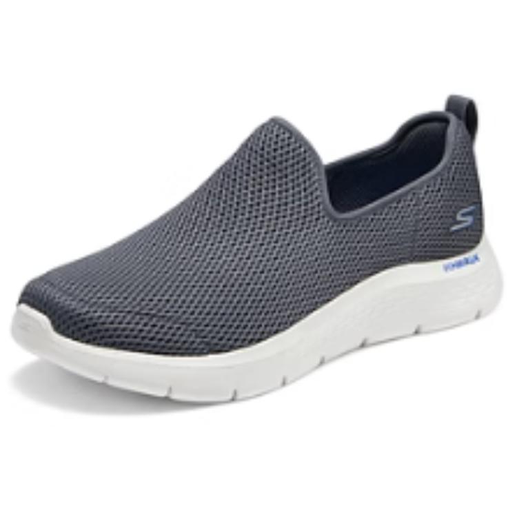 Skechers Go Walk Flex Ткань Удобные Простые Прочные Дышащие Легкие Низкие Повседневные Кроссовки Мужские Серый 216325-GRY