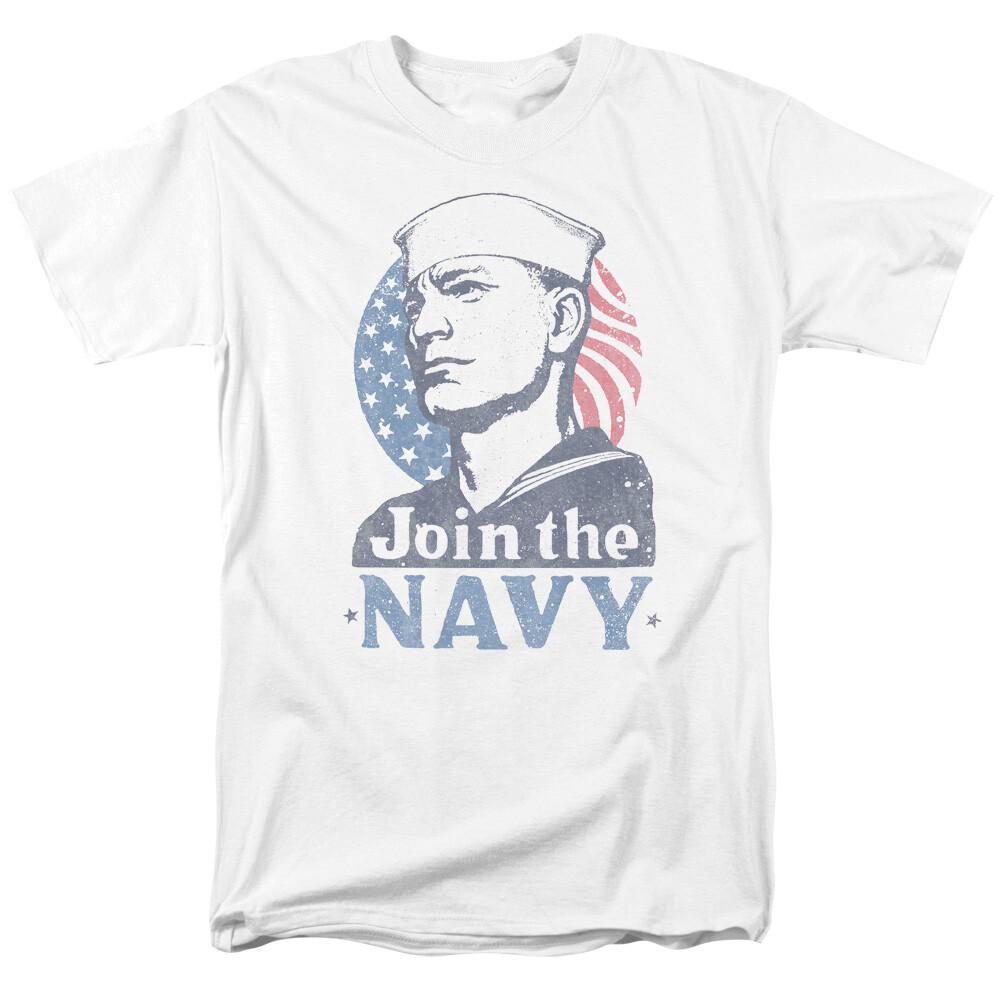 U.S. Navy Join Now T Shirt Licensed United States Armed Forces USA White