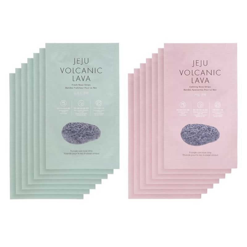 The Face Shop Набор полосок для очищения пор на носу с вулканической лавой Чеджу - 2 типа