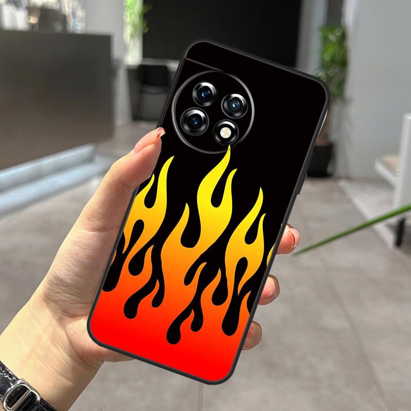 Blue Red Flame Fire Case For OnePlus Nord CE 5 2 3 4 Lite N20 N30 OnePlus 15 R 10T 12R 13R 13 12 11 10 Pro Cover