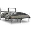 VidaXL Metal Bed Frame with Black Headboard 140x200 Cm 355366