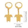 Anniyo Hawaii Flower Earrings for Women Girl Gold Color Stainless Steel Tortoise Pineapple Guam Kiribati Earring Jewelry #116221