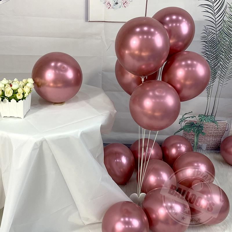 Metallic 20Pcs Balloon Decoration Wedding Christmas Valentine'S Day Anniversary New Year Scene Decor Helium Chrome Balloon