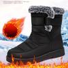 Snow Boots Women Waterproof Thick Plush Winter Boots Woman Non Slip Faux Fur Ankle Booties Women's Plus Size 44 Cotton Shoes