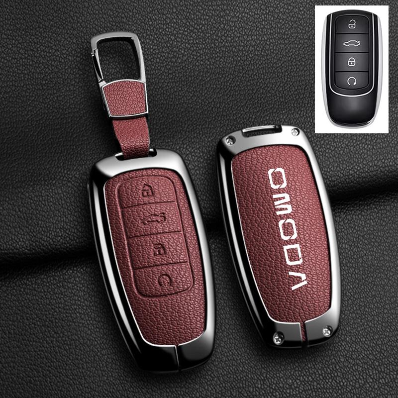 Кожаный чехол-брелок из цинкового сплава для автомобильного ключа, Для Chery Omoda C5 E5 C9 5 9 Ev Phev 7 8 Pro Plus, Защитная сумка-брелок, Автоаксессуары