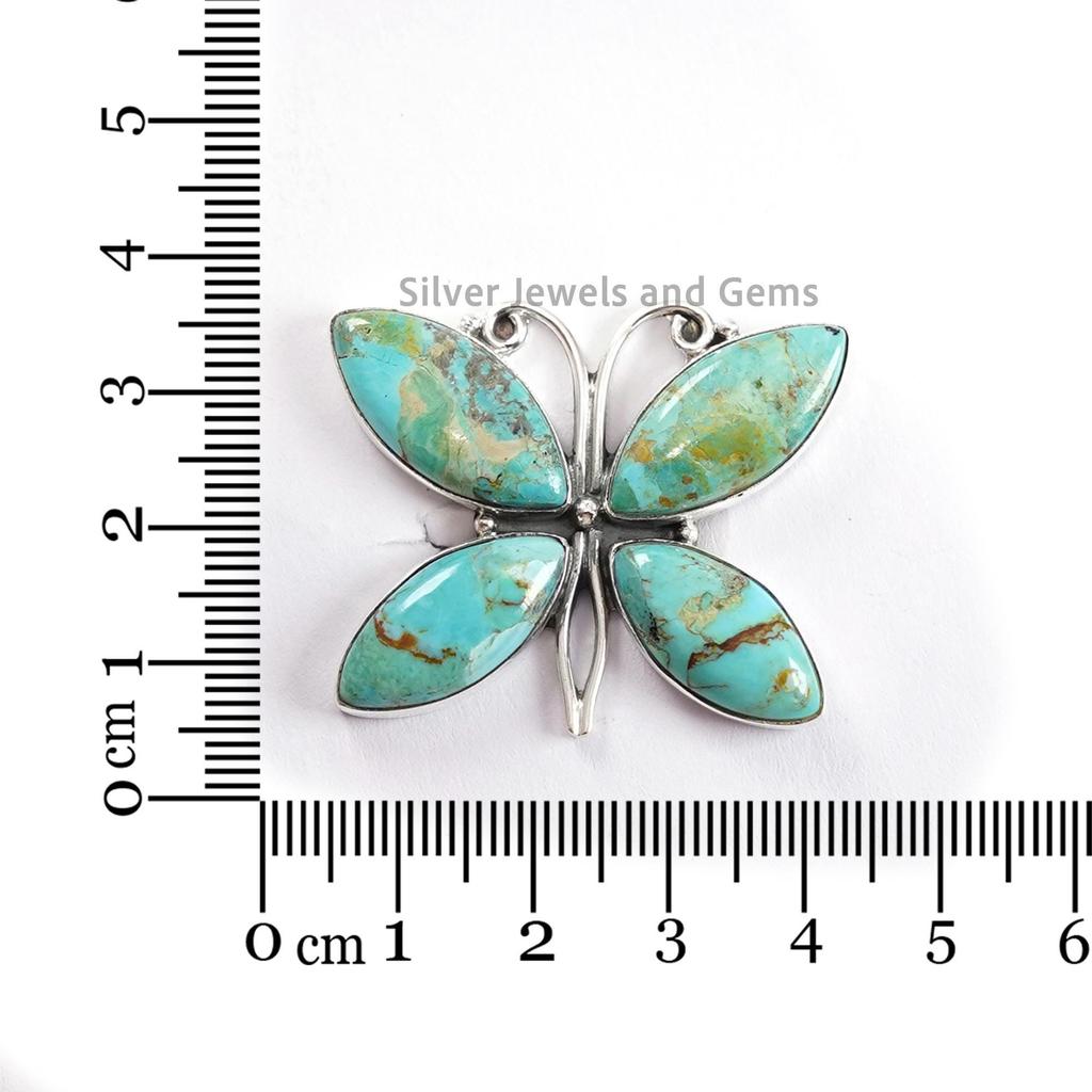 Butterfly Ring, Natural Arizona Turquoise Ring, Multi Stone Ring, 925 Sterling Silver Ring, Birthday Ring, Marquise Turquoise Ring