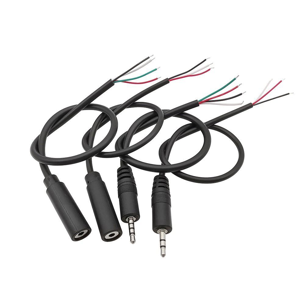 1Pcs 30cm Length Audio Plug Jack 2/3/4Pins DIY Audio Extension Wire Earphone Repair