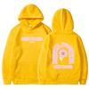 Mens Oversized Hooded Sweatshirt With Print Design Warm Fleece Lined Casual Long Sleeve Top Winter