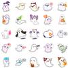 50 Halloween Series White Ghost Stickers Cute Cartoon Festival DIY Decoration Stickers