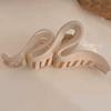 Plastic Wave Hair Clips Solid Curved Hair Claw Headwear Frosted Shark Clips  Travel