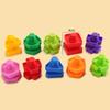 Educational Plastic Insert Blocks Montessori Nut Shape Toys Screw Building Blocks  Kids Gift