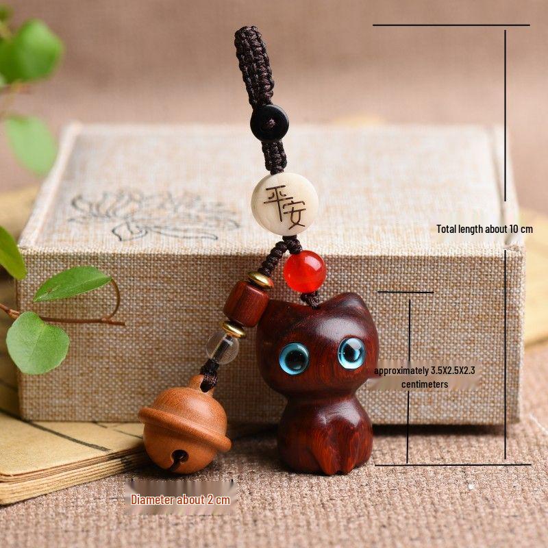 Брелок для ключей «Сандаловый кот»: Милый кулон-аксессуар для мужчин и женщин - Идеально подходит для ключей от машины, сумок или в качестве очаровательного ювелирного подарка