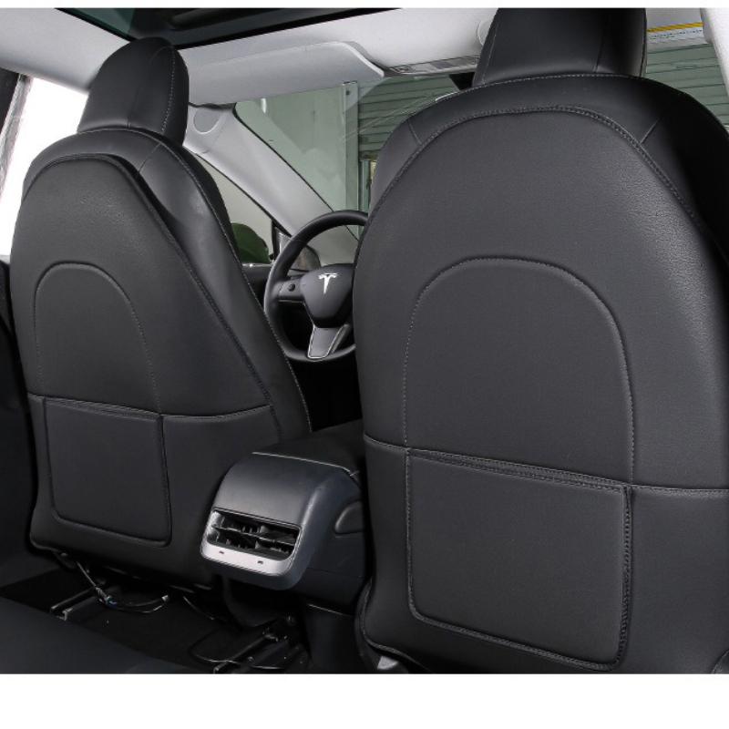 Для Tesla Model 3 Highland Защитная накладка на спинку сиденья Коврик Model Y Juniper Защита спинки сиденья Детские противоударные коврики Кожа Наппа