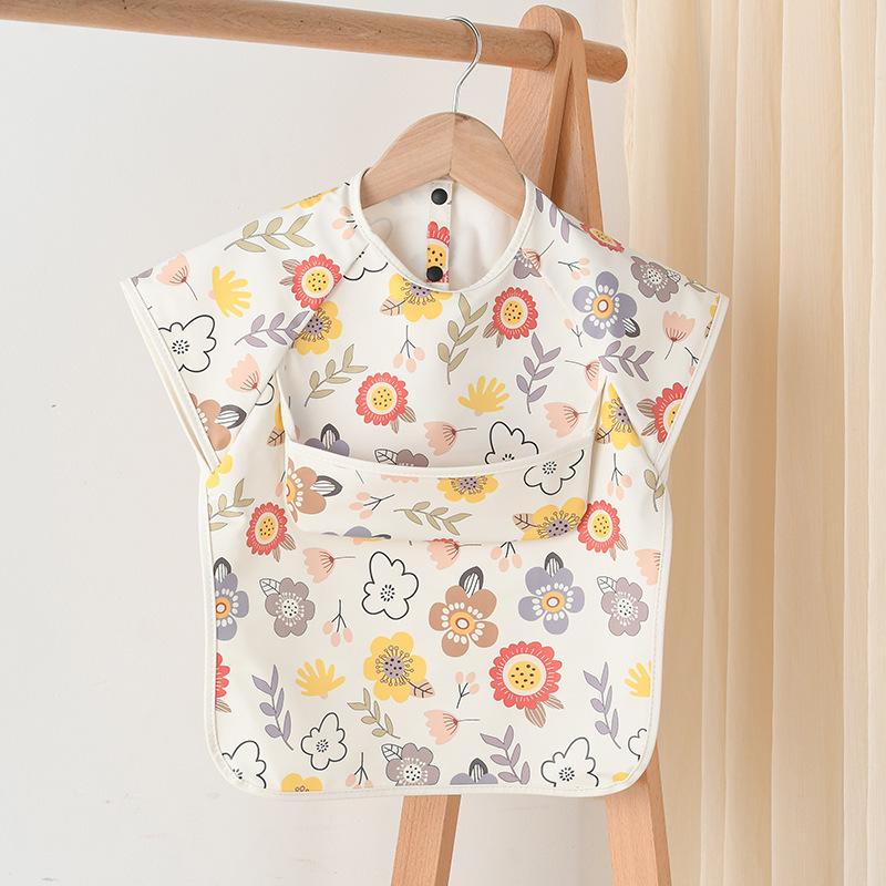 Korean-Style Reversible Sleeveless Baby Bib: Waterproof & Anti-Dirty for Feeding