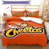 3pcs Cheetos Bedding Set Duvet Cover Closure Includes 1 Duvet Cover & 2 Pillowcases, Soft and Comfortable for All Seasons.