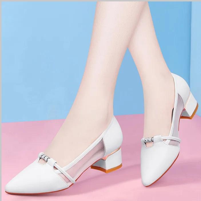 Women Fashion Sweet Comfort Spring Slip On High Heel Shoes Ladies Casual High Pumps