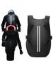 Men's Motorcycle Backpack, Waterproof Helmet Backpack for Men, Travel Backpack Reflective Stripe Hiking Expand Outdoor Backpack