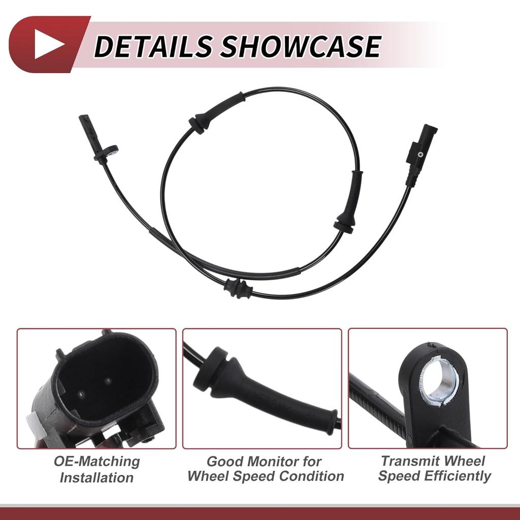 ABS Wheel Speed Sensor Front Right ABS Sensor Anti-Lock Braking System Sensor No.52027751/68280914A/51987028/53475747 for Jeep Compass 2017-2019