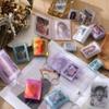 New Mini Photo Album 1 Inch 2 Inch Transparent Photo Album Keychain Pocket ID Photo Storage Business Card Organizer Holder