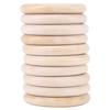 10pcs Baby Infant Natural Wood Teething Ring Teether Toy Wooden Bracelet DIY Craft