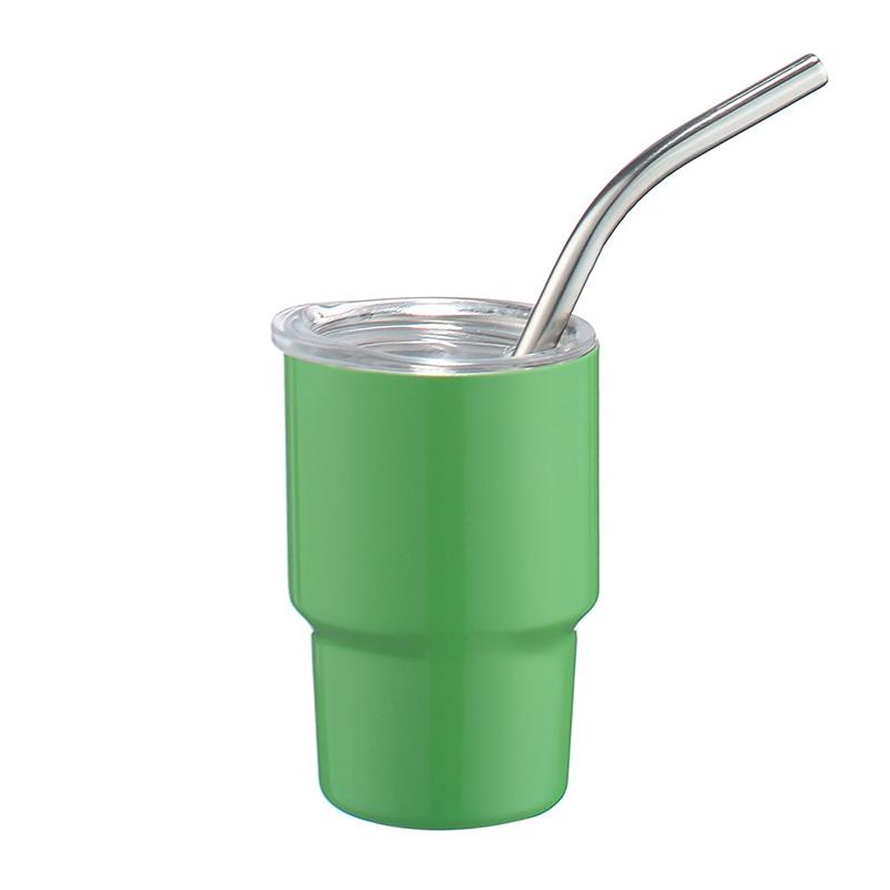 Мини-стакан 3 унции вакуумный термокружка для вина виски нержавеющая сталь кофейная кружка с соломой шампанское подарочная кружка для вечеринки