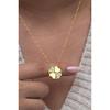 925 Sterling Silver Magnet Detachable Gold Clover Necklace