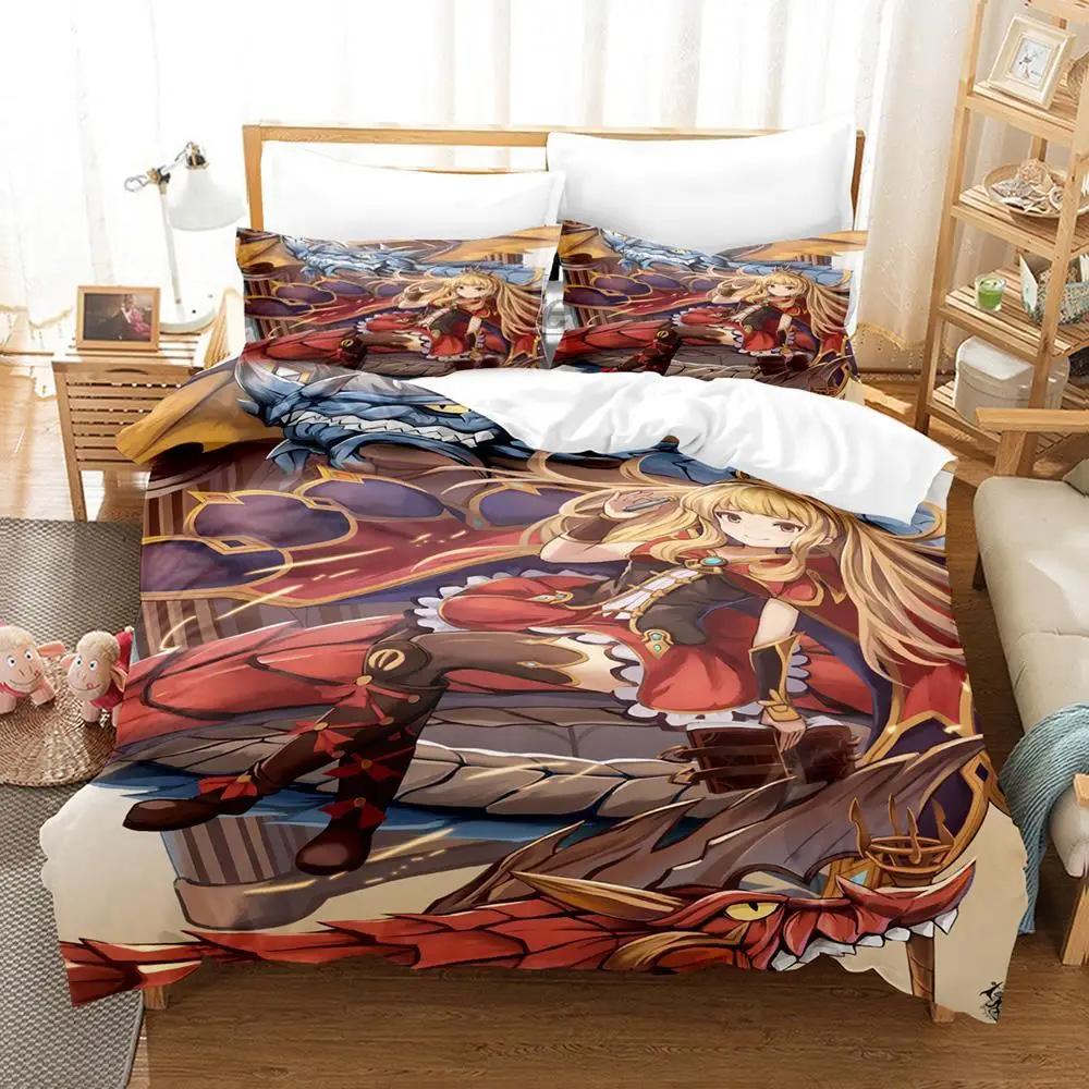 3D Печать Аниме Риаму Юмэми Каваи Девочки Постельный Комплект Мальчики Девочки Полуторный Двуспальный Пододеяльник Наволочка Кровать Дети Взрослые Домашний Текстиль