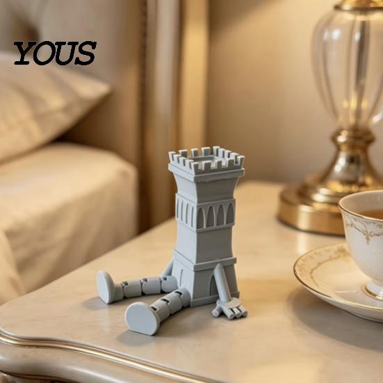 Интегрированный шарнирный дизайн 3D-печатная подвижная фигурка замка, гибкая фэнтезийная башня, игрушка, креативная механическая фигурка куклы, декор для стола