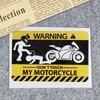 Светоотражающие наклейки для мотоцикла «Не трогай мой мотоцикл» Декоративная наклейка-сигнализация Гоночный шлем Крыло Заднее стекло Водонепроницаемая наклейка