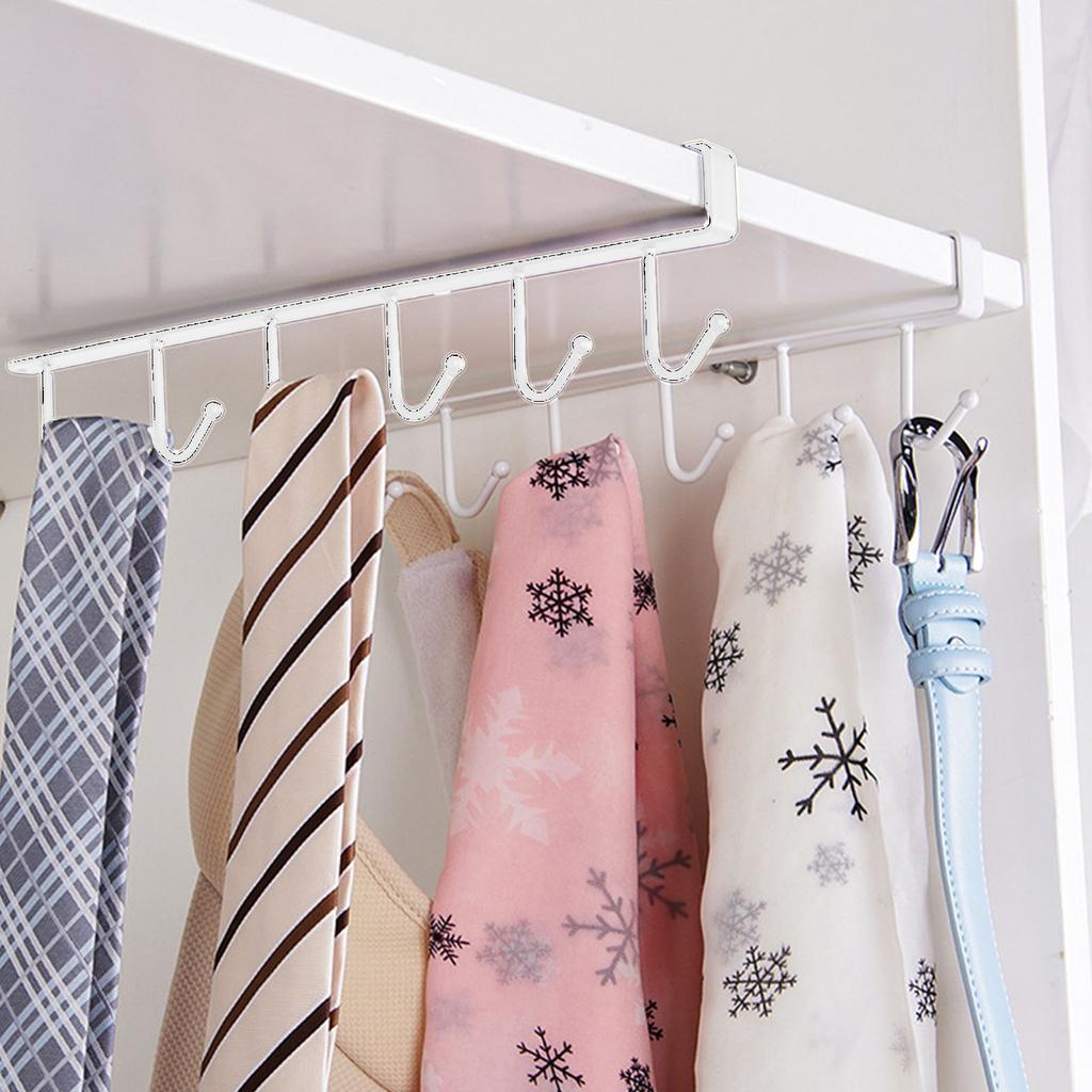 Кружки Чашки Бокалы Крючки для хранения Кухонная утварь Галстуки Ремни Шарф Подвесная крючковая стойка Держатель Под шкаф Шкаф