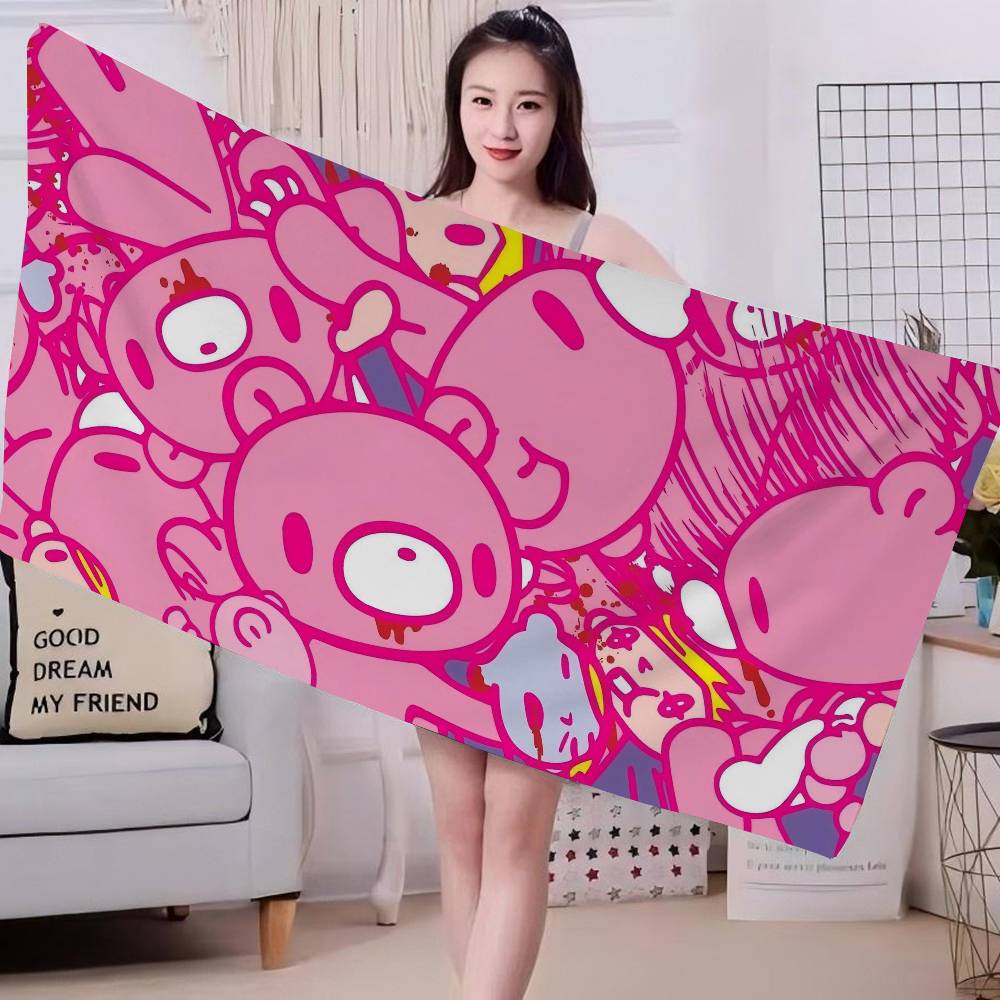 Cartoon G-gloomy Bear Big Microfiber Beach Towels Quick Dry Towel Sand Beach Towels Pool Towel for Travel Swim Pool Yoga