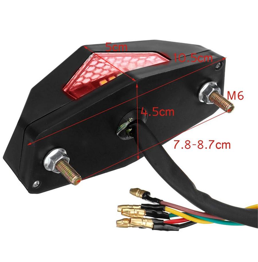 12 В 5 в 1 Мотоцикл Квадроцикл Светодиодный Задний Стоп-сигнал Тормоза Сигнал Стоп Указатель поворота