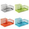 3/4 Grid Metal Mesh Pen Holder Large Capacity Makeup Brush Storage Bucket  Bedroom Decoration