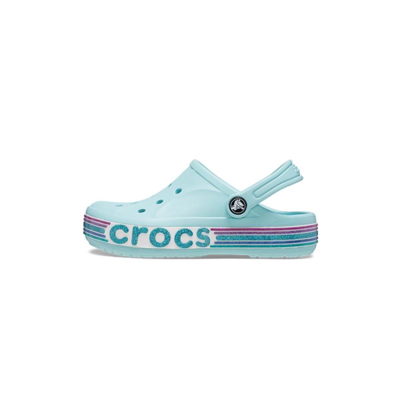 Crocs Амортизирующие детские сандалии, детская модель, цвет «стекло голубой»