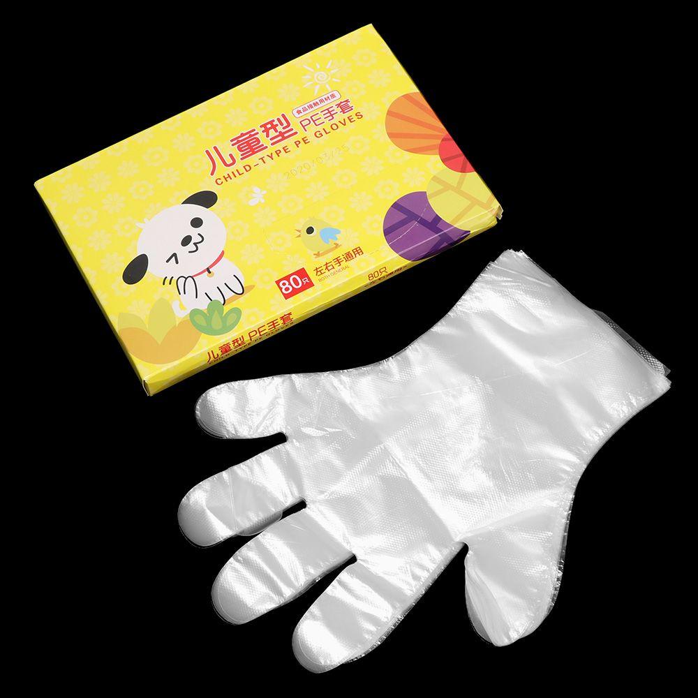 Girls Kids Safety Vegetable Fruit Food Children Disposable Gloves Plastic Clear Avoid Direct Touch