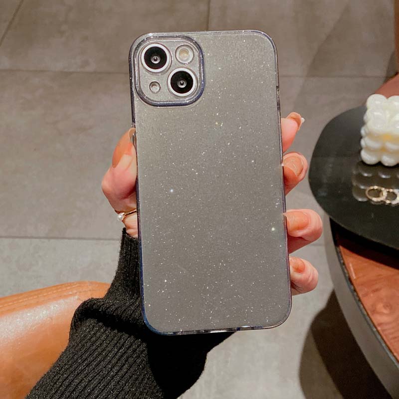 Чехол для телефона с однотонным кристаллическим блестящим покрытием для iPhone 16 15 13 14 Plus 12 11 Pro Max, мягкий силиконовый защитный чехол в виде желе