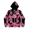 Y2K Vintage Loose Zip Hoodie Unisex Streetwear Hip Hop Graphic Sweatshirt Plus Size
