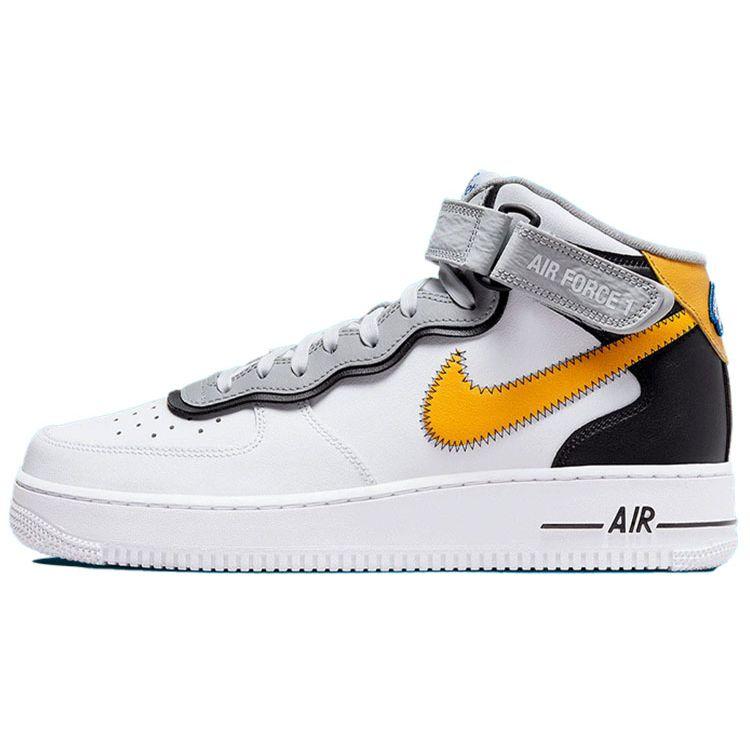 Nike Air Force 1 Mid 07 LV8 Athletic Club - Dark Sulfur Men Sneakers White Black DH7451-101