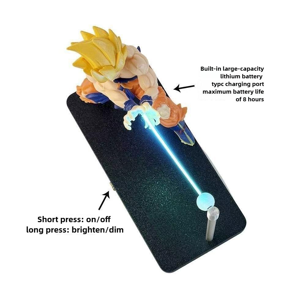 DRAGON BALL Son Goku Kamehameha night lamp desktop decoration model night anime surrounding children's toys birthday gift