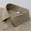 Men's 4-Way Stretch Long Sleeve Wrinkle-Free Dress Shirt without Pocket, Formal Business Solid Color Button-up Menswear Clothing