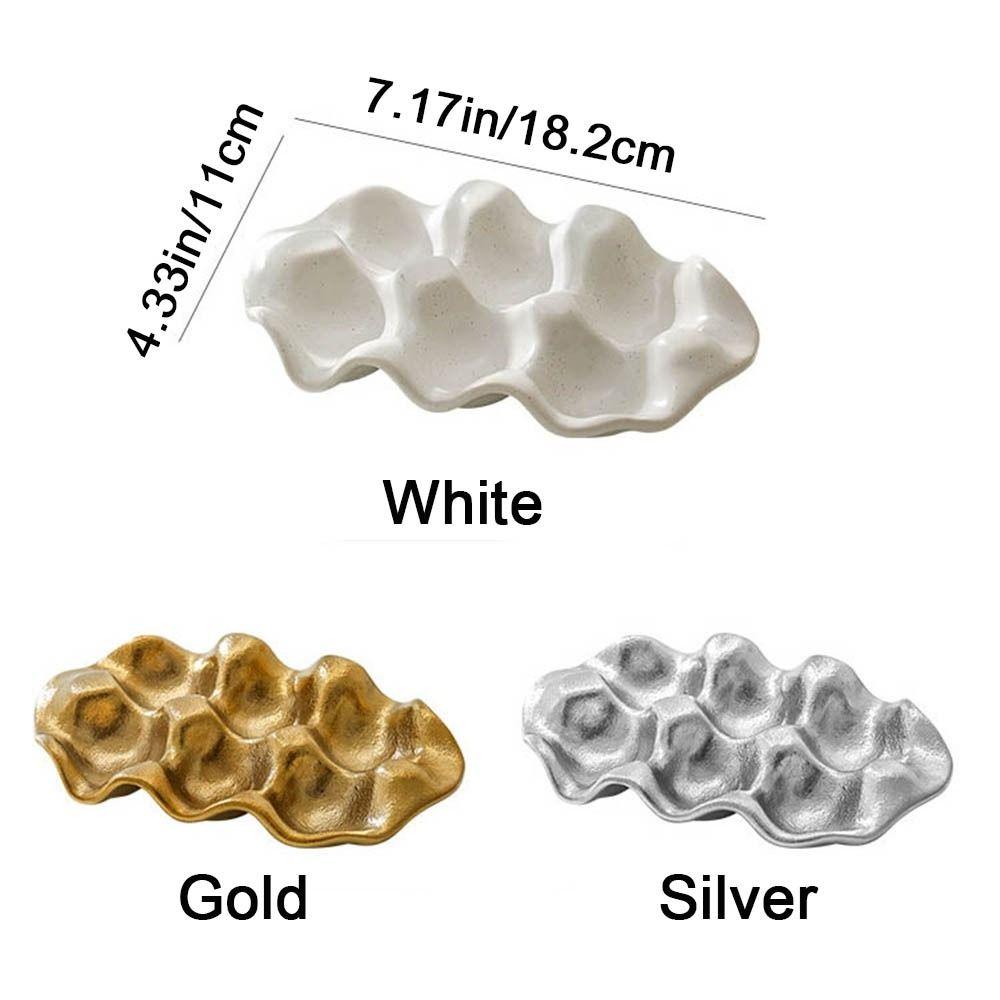 Декоративная подставка для хранения яиц Керамический поднос для хранения ювелирных изделий Дисплей для ювелирных изделий Тарелка для хранения для дома