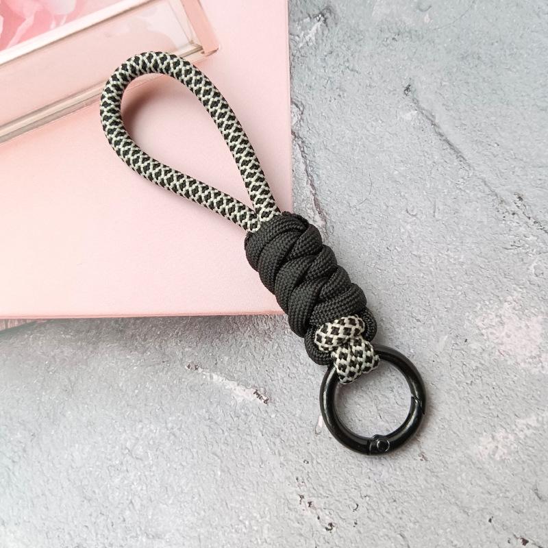 Color Combination Knot Mobile Lanyard Creative Short Braided Lanyard Mobile Phone Case Key Ring Can Be Detachable Anti-loss Rope
